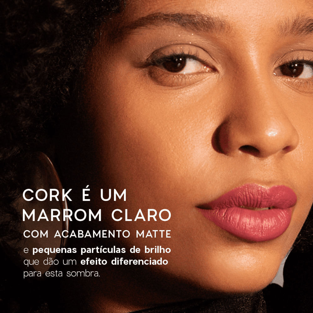 Sombra Líquida Marrom Claro Matte Liquid Eyeshadow Océane Edition 4g Cor Cork