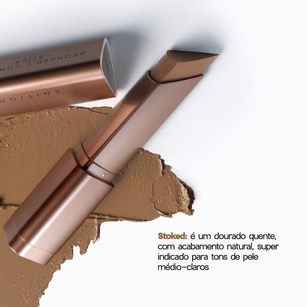 Bronzer em Bastão Bronzer Contour Stick Edition Stoked 8g Cor  Marrom Médio Claro