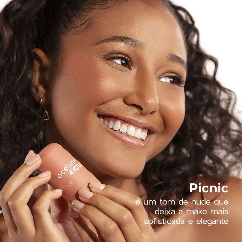 Blush em Bastão Nude Blush Stick 4you Cor Picnic