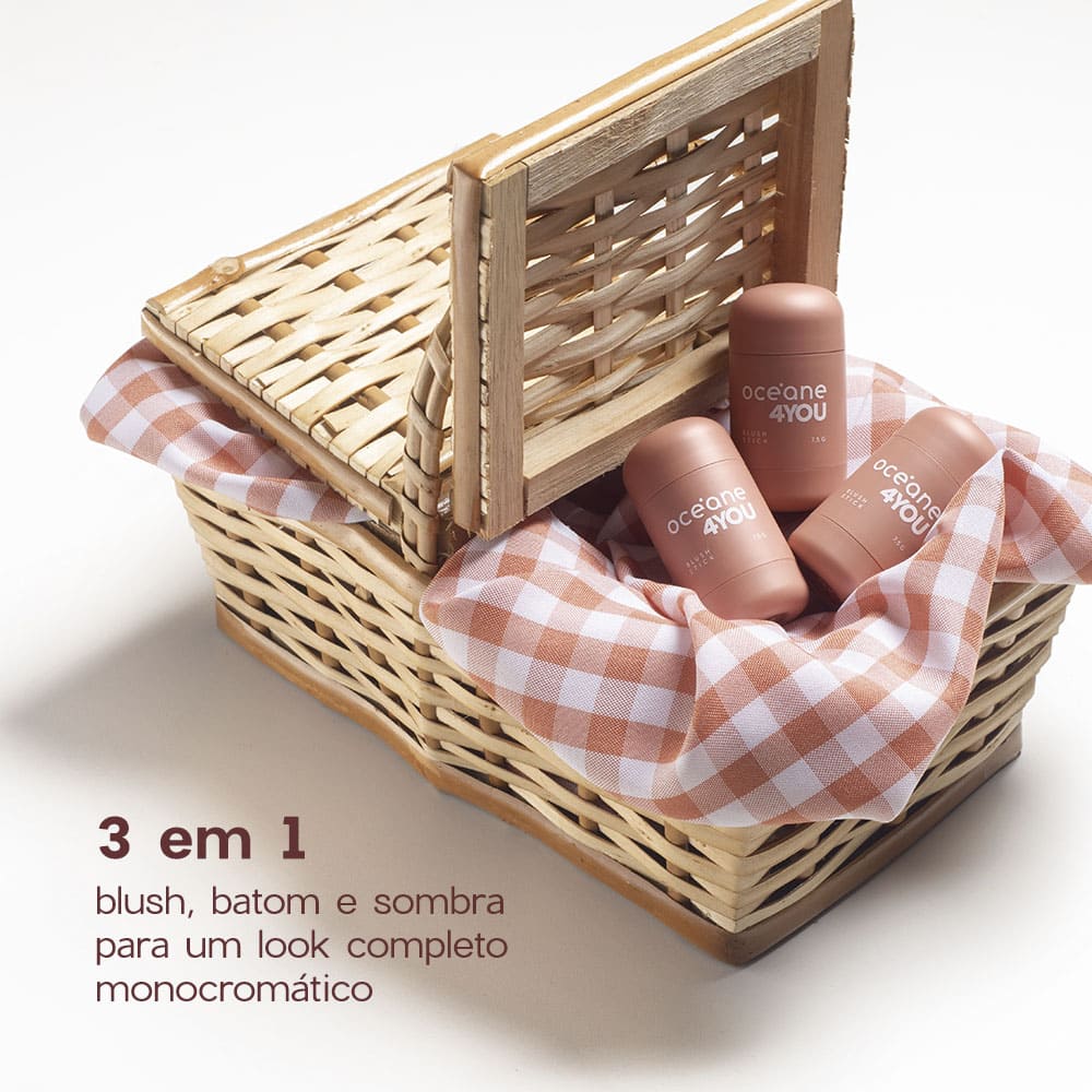 Blush em Bastão Nude Blush Stick 4you Cor Picnic