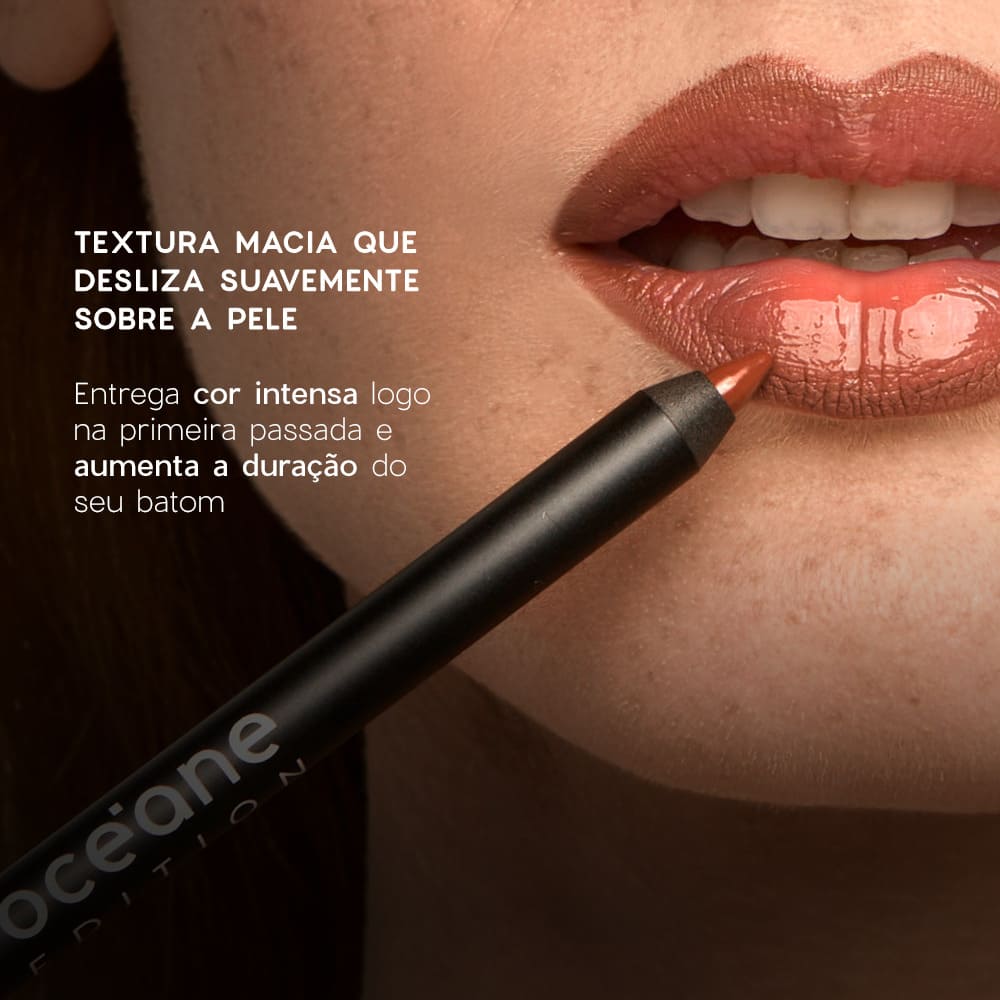 Kit Lip Balm Pen Clear + Lápis Labial Marrom