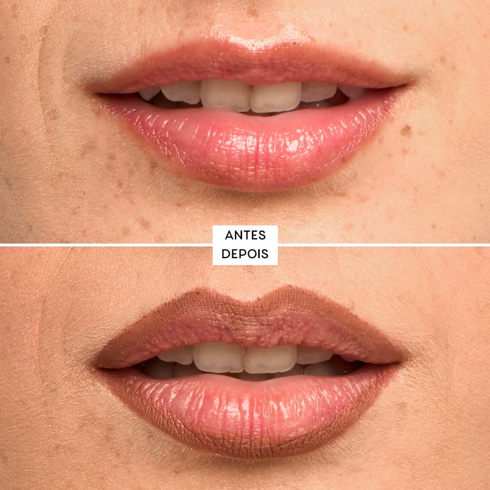 Kit Lip Balm Pen Clear + Lápis Labial Marrom