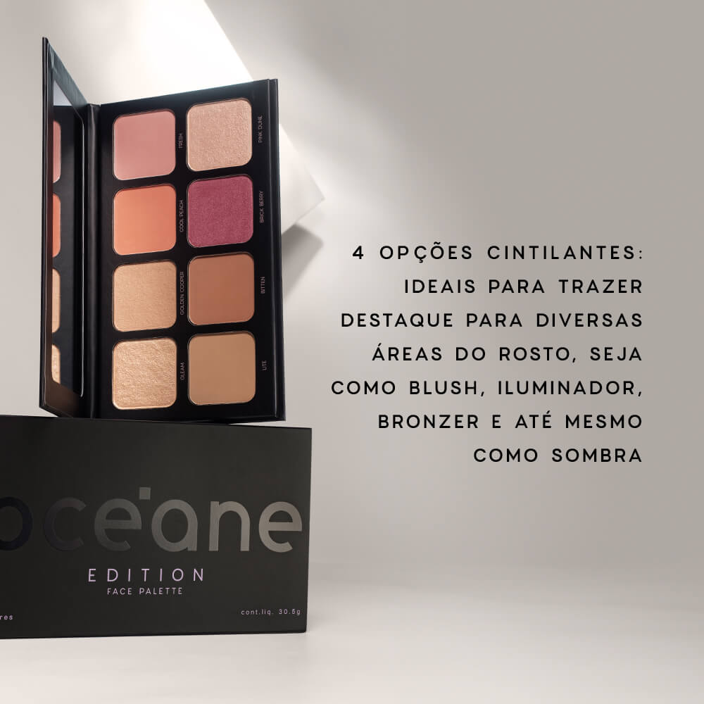 Kit Paleta Multifuncional Face Palette + Pincéis
