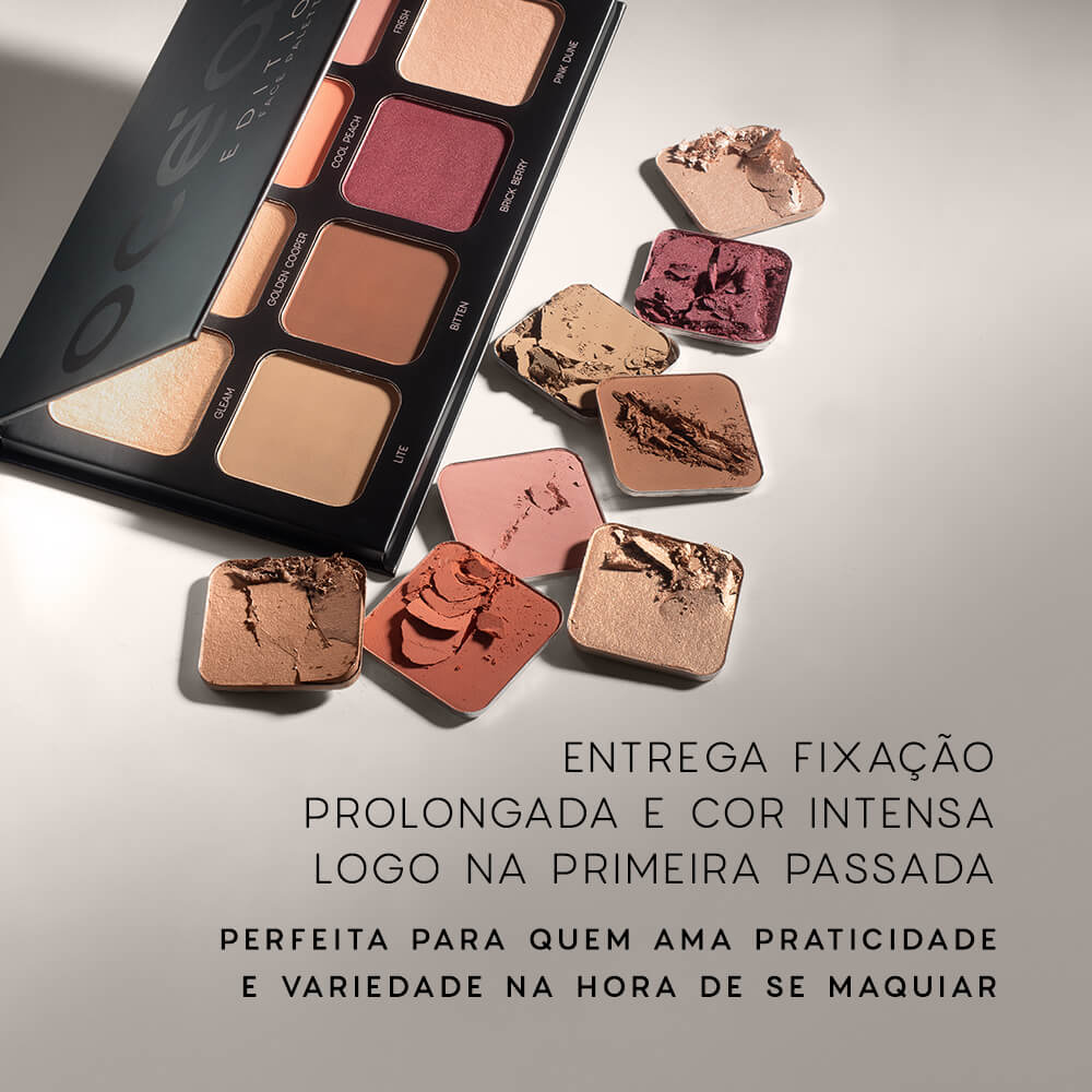 Kit Paleta Multifuncional Face Palette + Pincéis