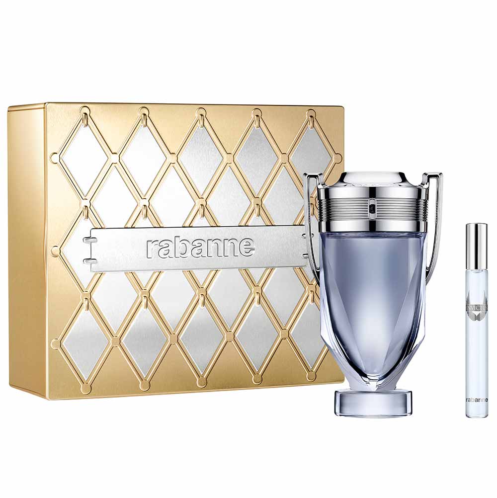 Kit Coffret Perfume Invictus EDT 200ml + Travel Size 10ml Rabanne