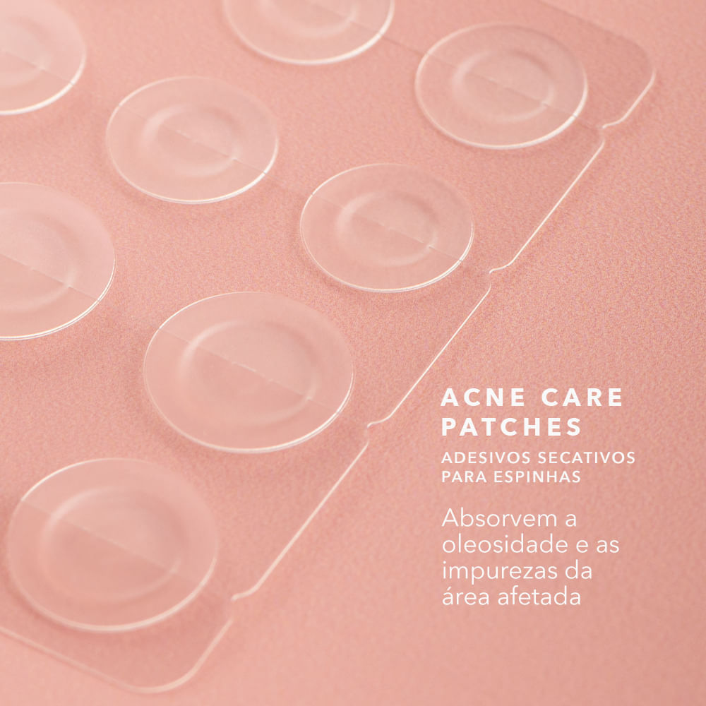 Kit Adesivo Secativo + Hidratante Facial + Gel de Limpeza + Serúm Antiacne