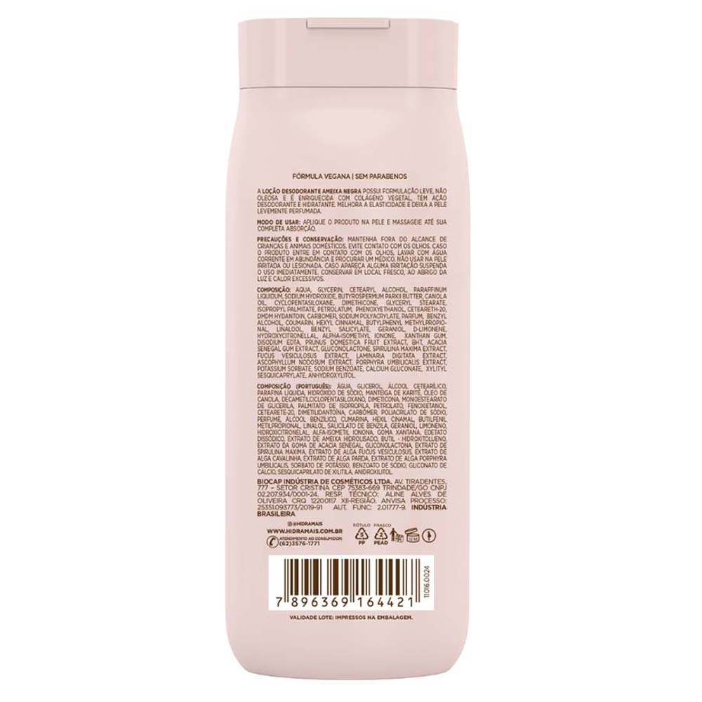 Loção Desodorante Corporal Ameixa Negra Hidramais 200ml