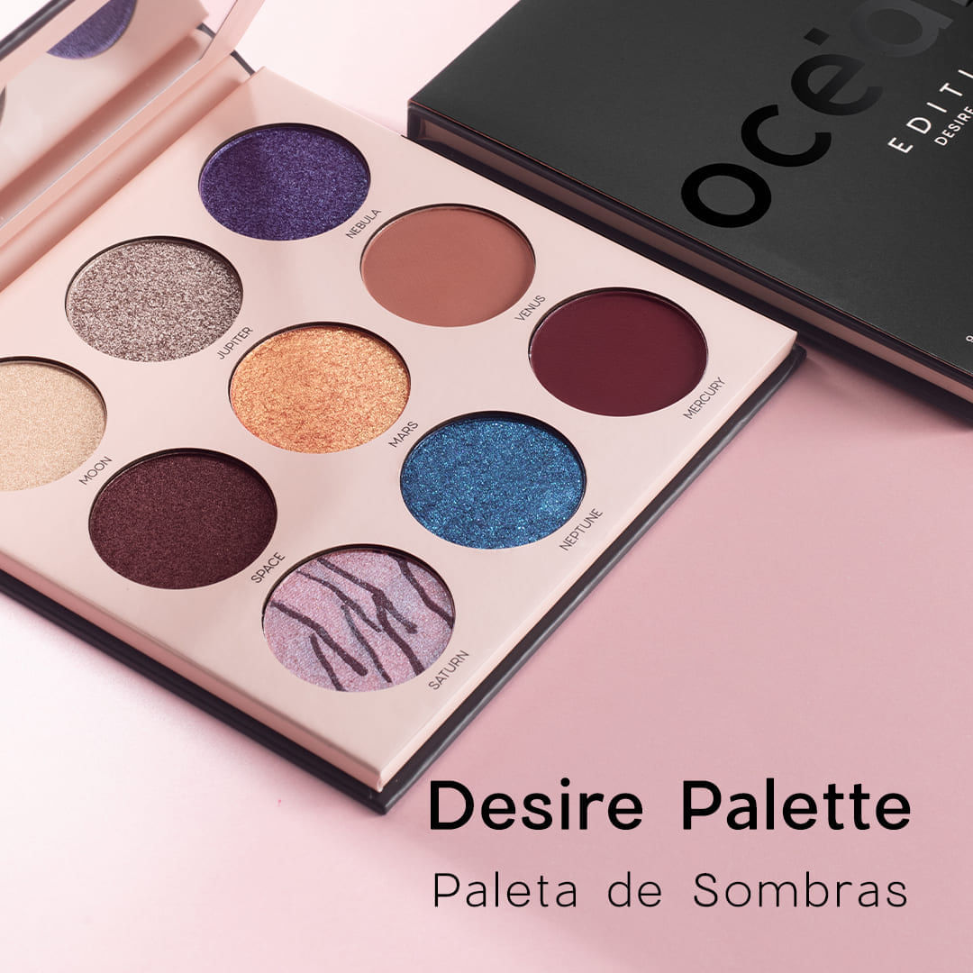 Kit Paleta de Sombras Desire + Batom Nude Océane Edition