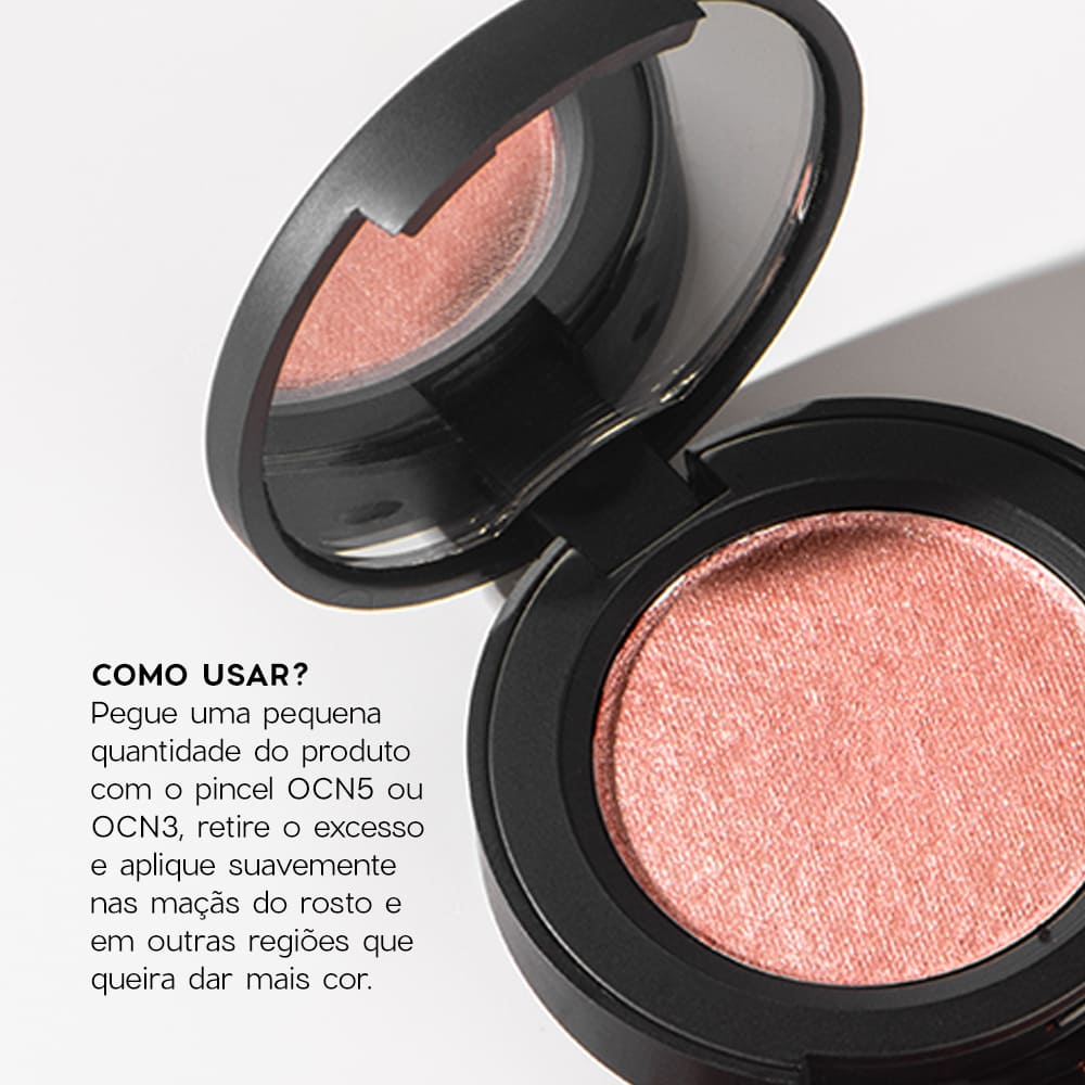 Kit Mini Batom Rosa + Mini Blush Cintilante + Lápis de Contorno Labial Océane Edition