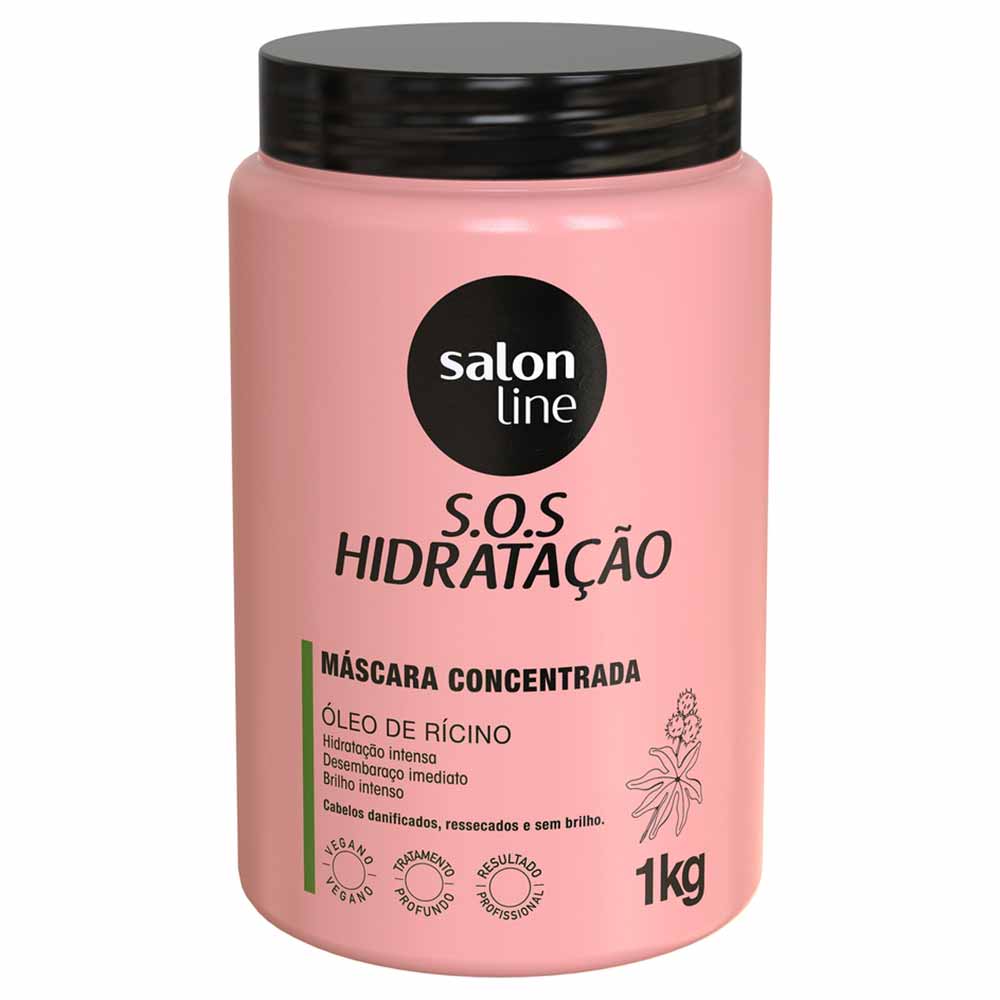 Máscara Capilar Salon Line S.o.s Hidratação Óleo De Rícino 1kg