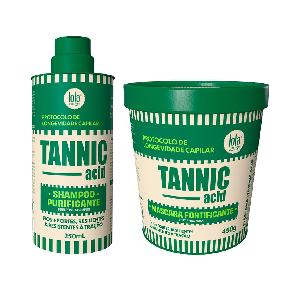 Kit Lola From Rio Tannic Shampoo 250ml + Máscara 450g