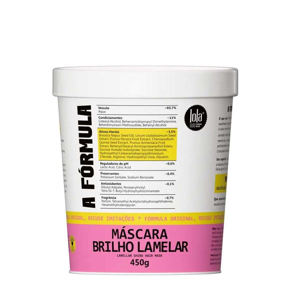Máscara A Fórmula Lola From Rio 450g