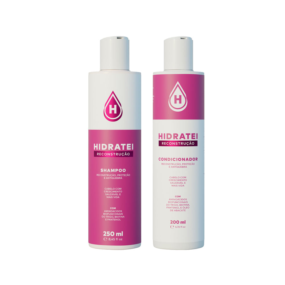 Kit Hidratei Reconstrução Shampoo 250ml + Condicionador 200ml