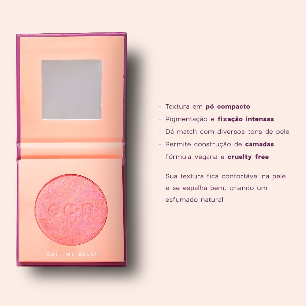 Blush Laranja  Me Call Me Océane Purple 6,5g
