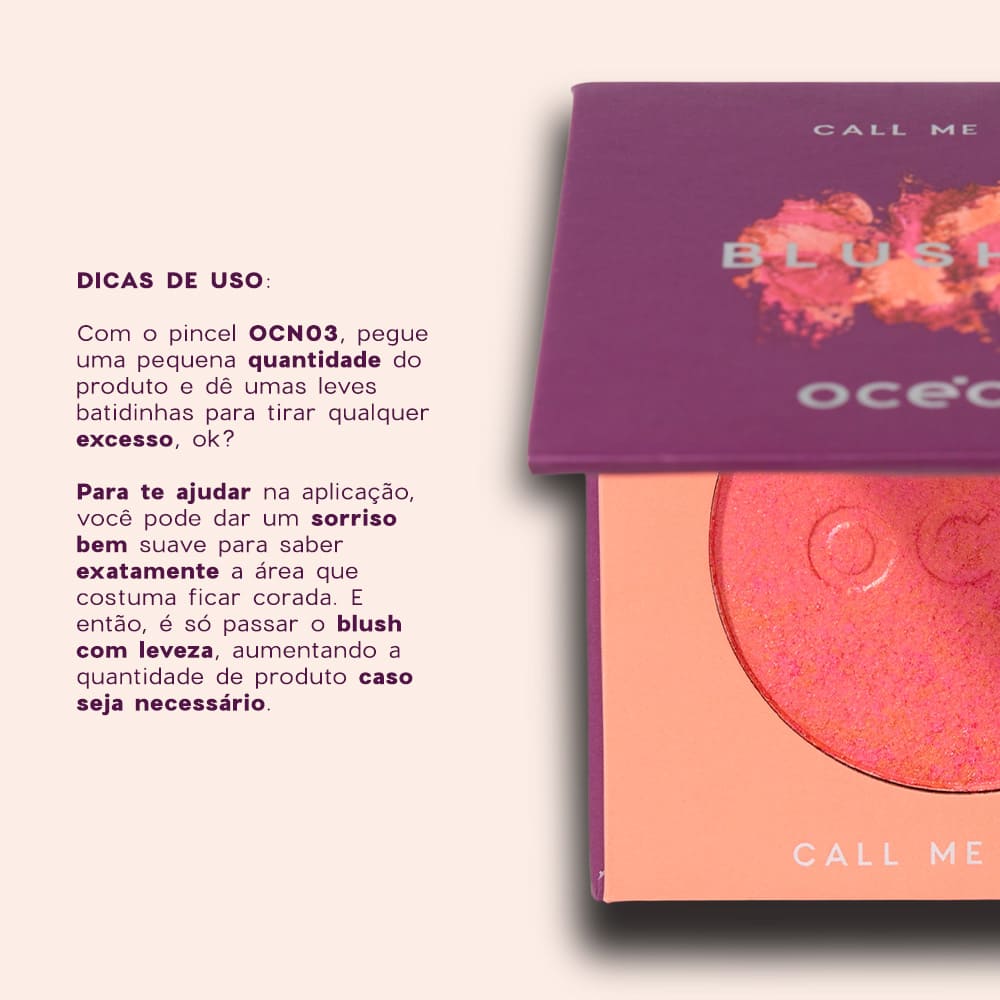 Blush Laranja  Me Call Me Océane Purple 6,5g