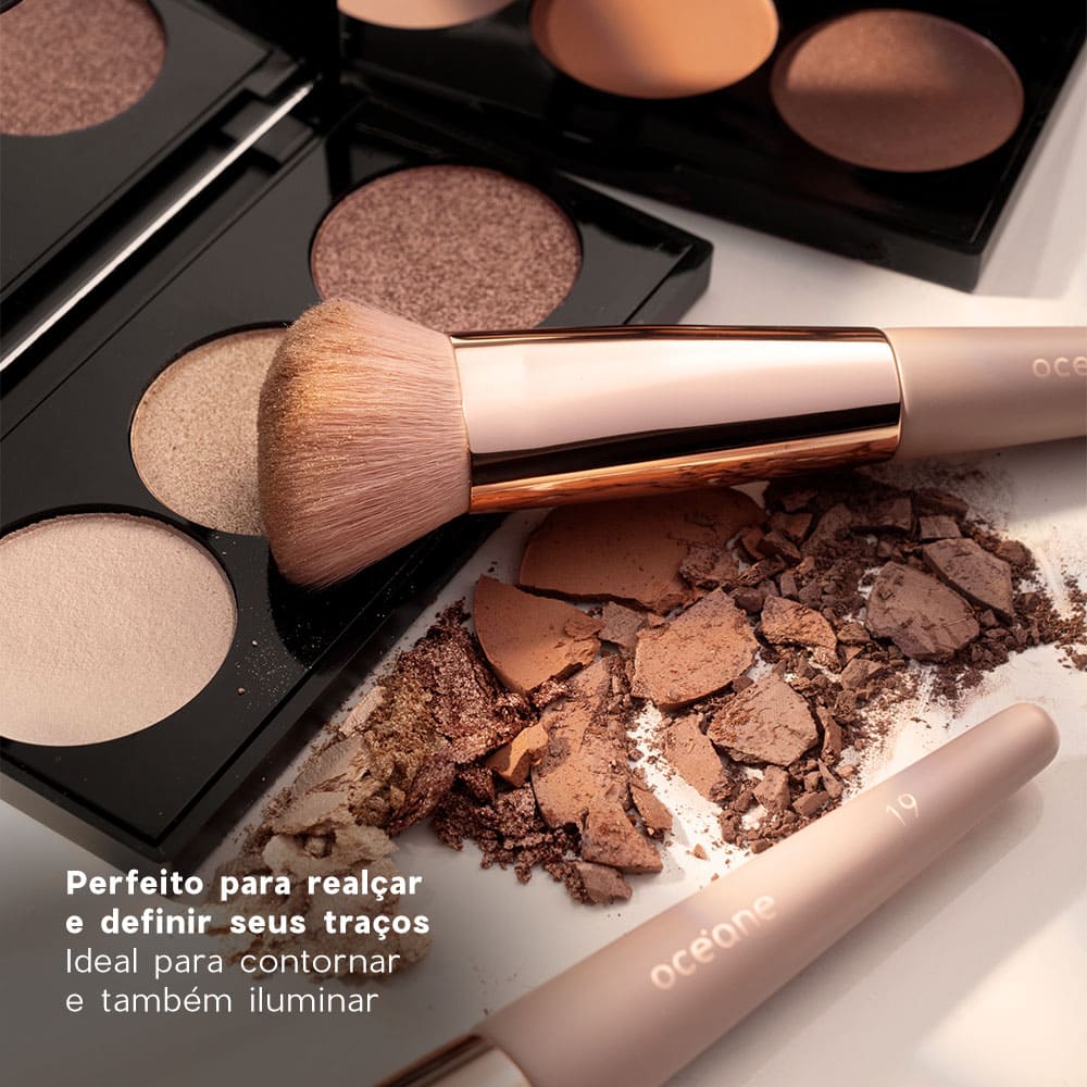 Pincel de Maquiagem para Contorno Angled Contour Brush Ocn19