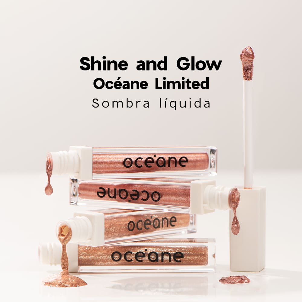 Sombra Líquida Pêssego Shine & Glow Oceane Limited