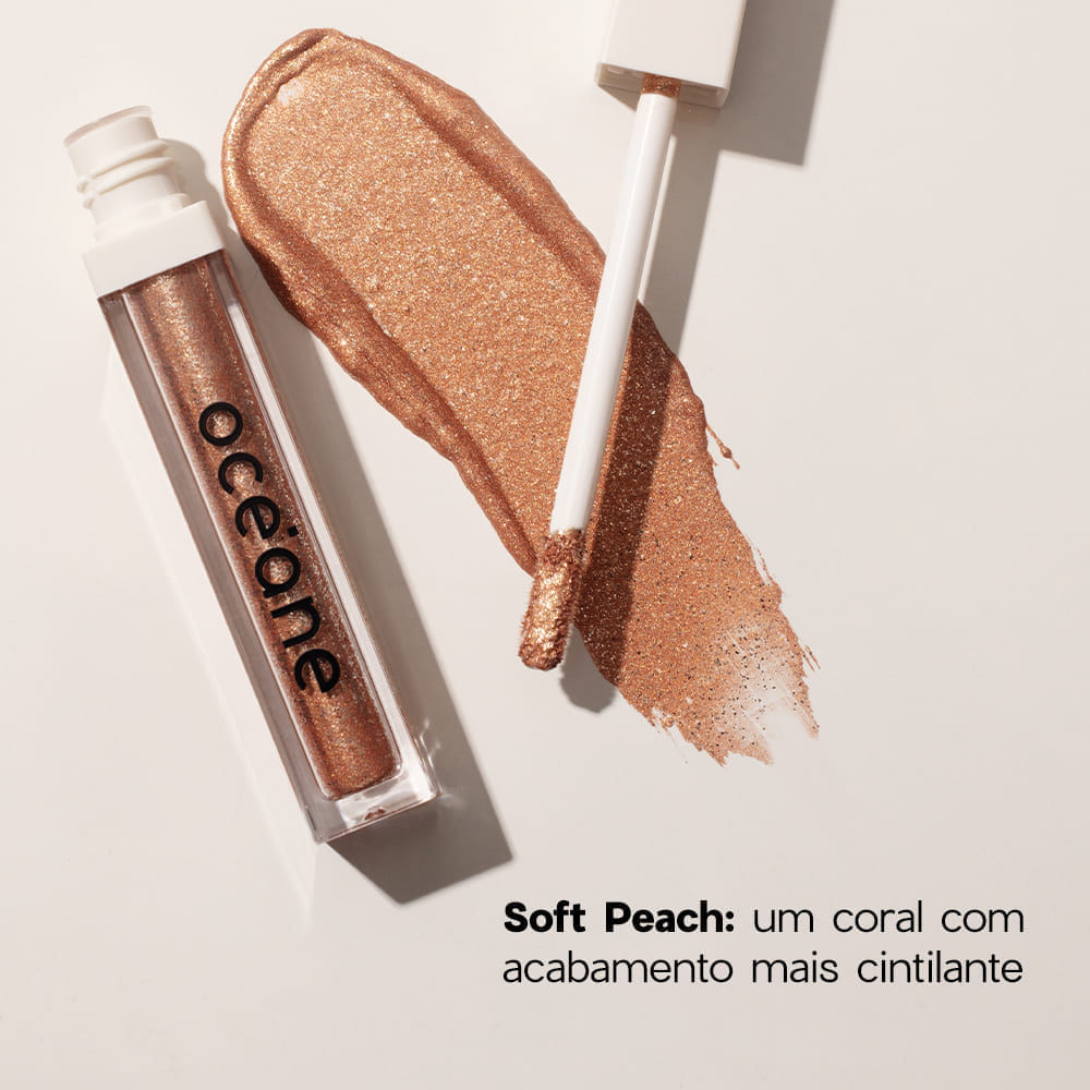 Sombra Líquida Pêssego Shine & Glow Oceane Limited