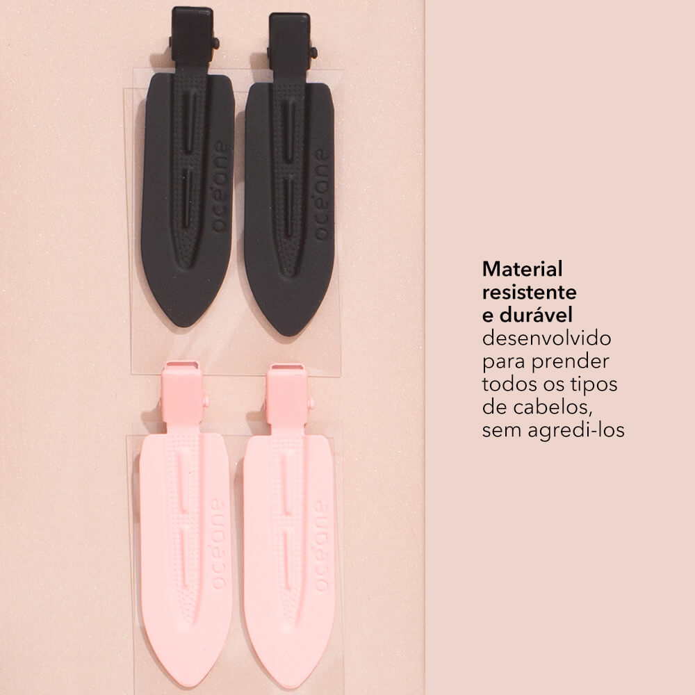 Presilha de Cabelo Hair Clip Océane Edition Rosa 2 Unidades