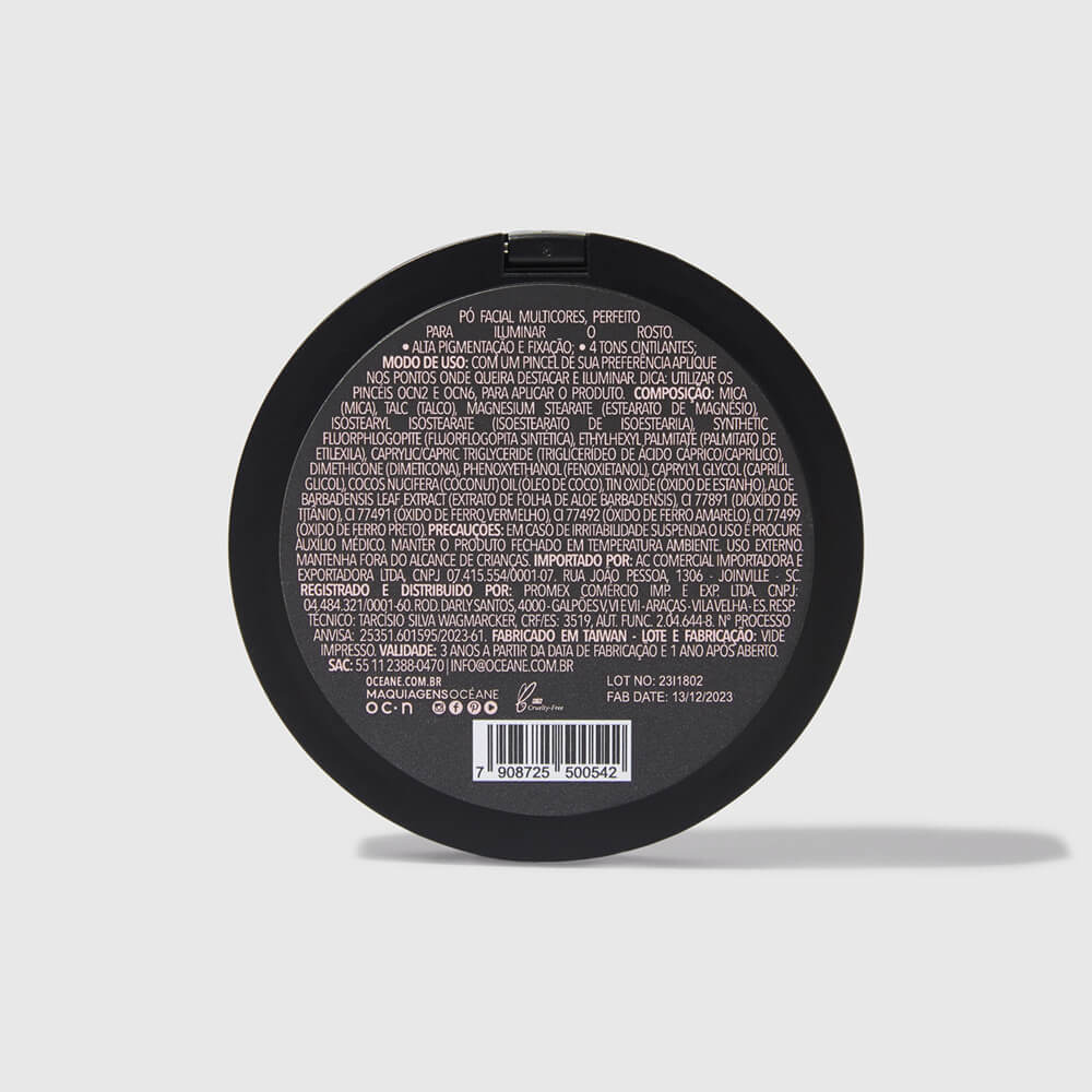 Iluminador Facial Multicolor Powder Highlight Océane Edition 8g