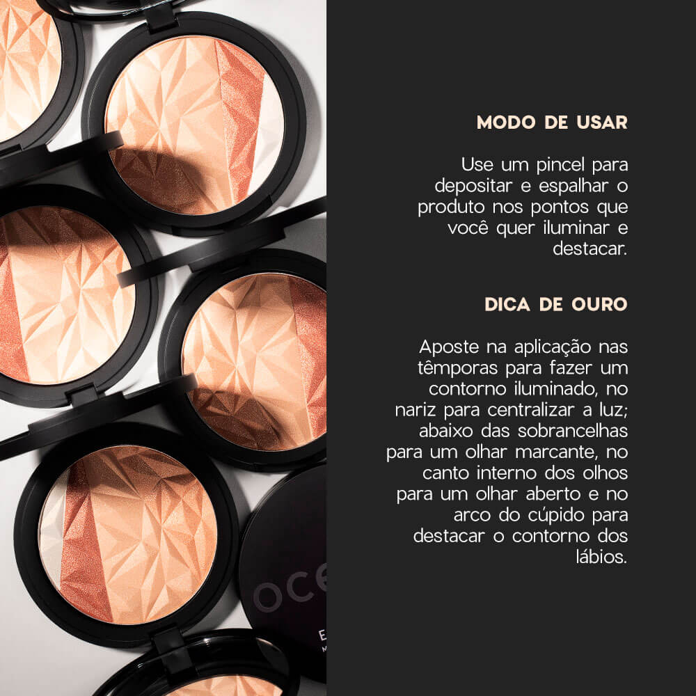 Iluminador Facial Multicolor Powder Highlight Océane Edition 8g