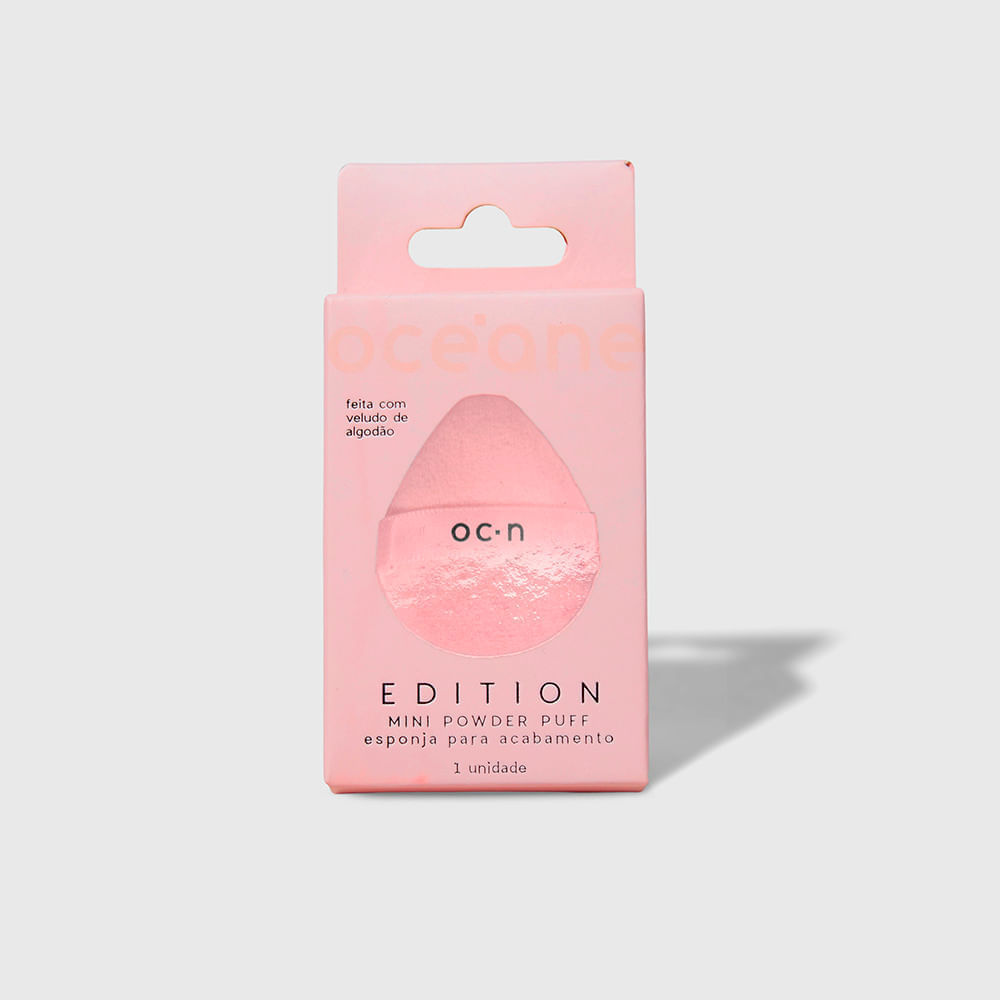 Mini Esponja Para Acabamento Powder Puff Océane Edition Rosa