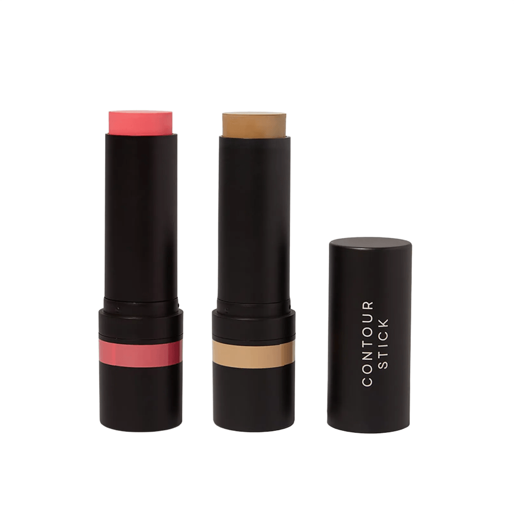 Kit Blush Em Bastão Rosa Claro + Contorno Em Bastão Marrom Claro Océane Edition