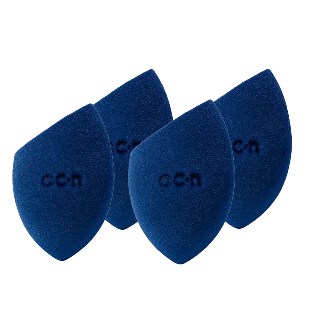 Kit Esponjas de Maquiagem  Flat Blend Azul Océane 4 Unidades