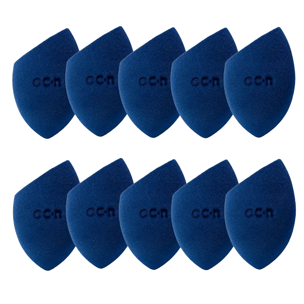Esponja de Maquiagem Flat Blend Océane Purple Azul 10 Unidades