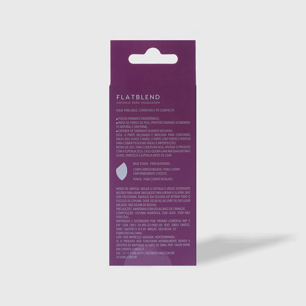 Esponja de Maquiagem  Flat Blend Océane Purple Verde 4 Unidades