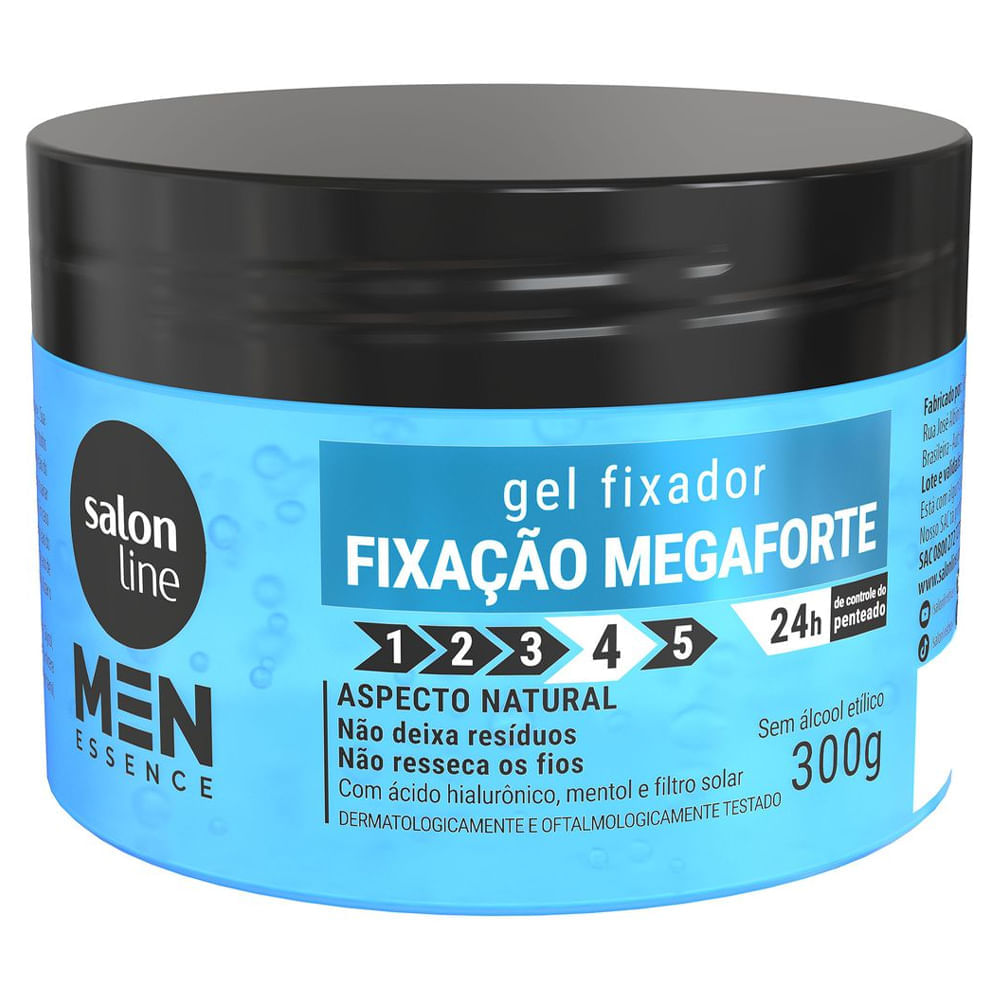 Gel Fixador Essence Mega Forte Men Salon Line 300g