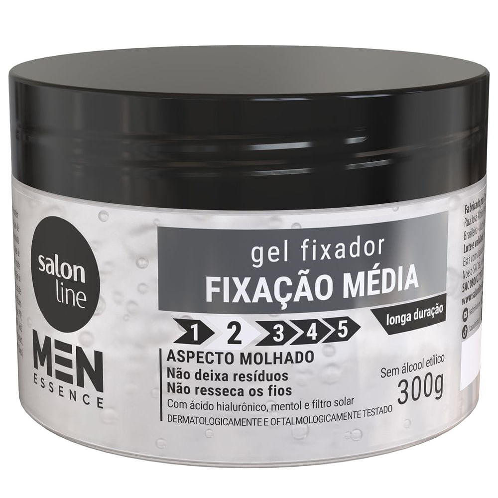 Gel Fixador Men Essence Média Fixação Salon Line 300g