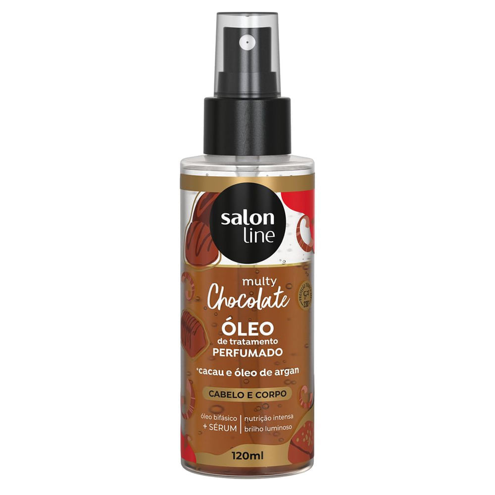 Óleo Perfumado Cabelo E Corpo Salon Line Chocolate 120ml