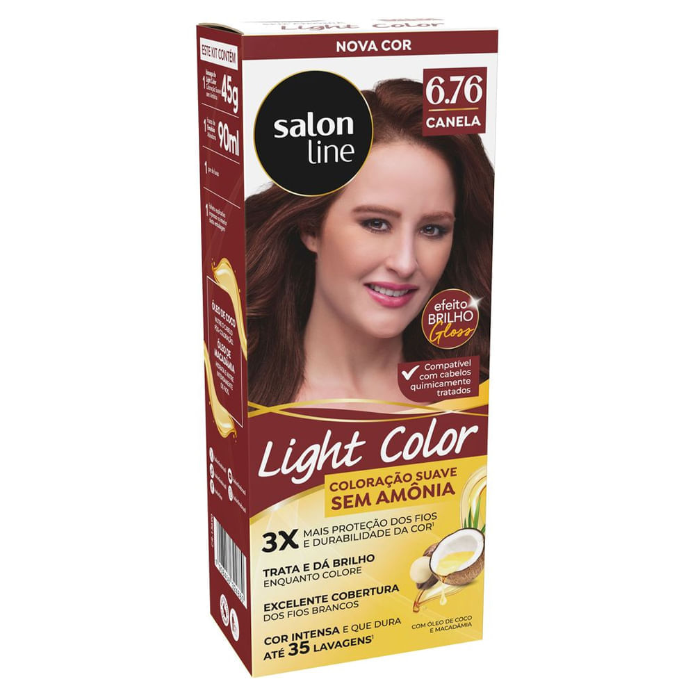 Coloração Suave Light Color 6.76 Canela Salon Line