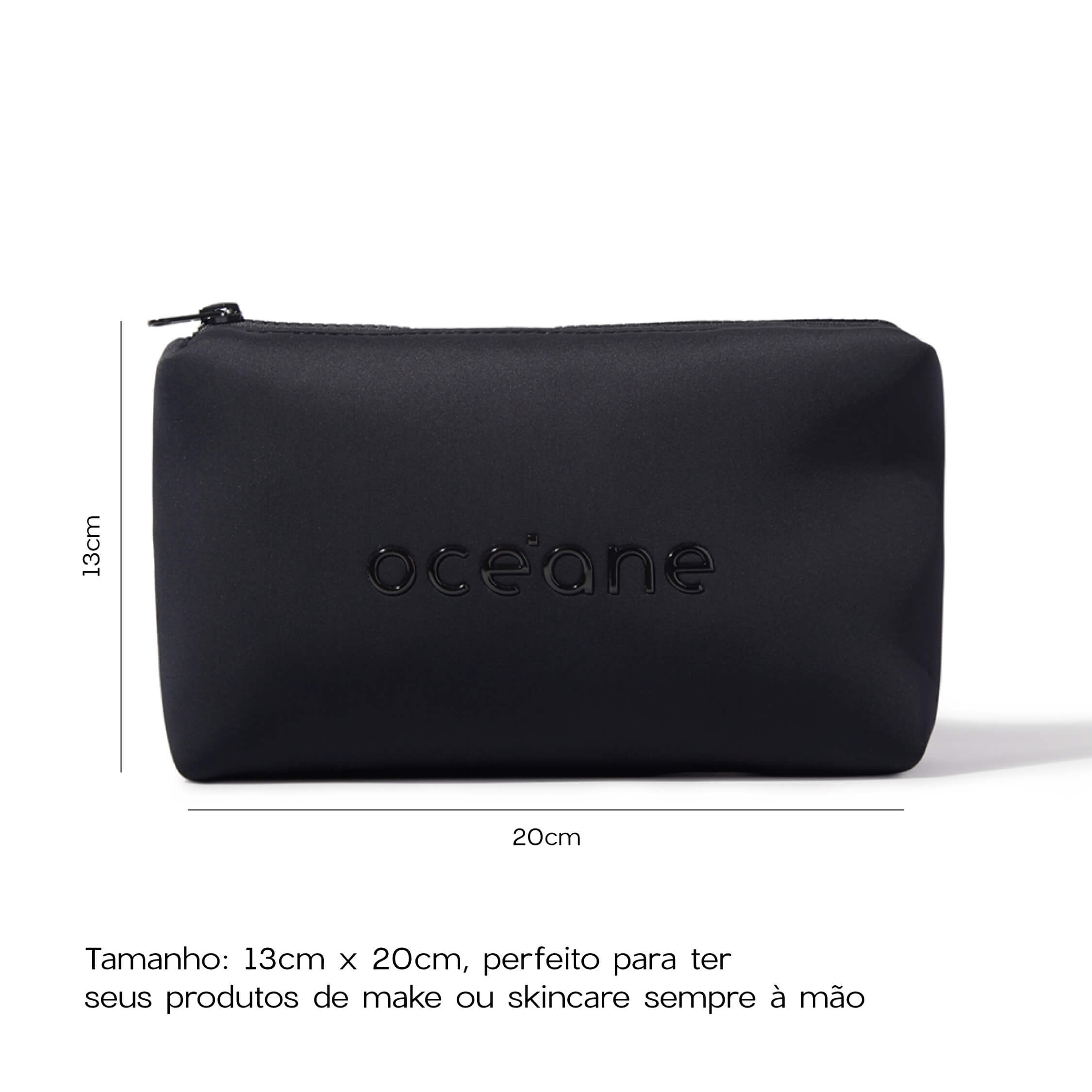 Kit Nécessaire Preto Daily Makeup + Esponja de Maquiagem + Hair Clip