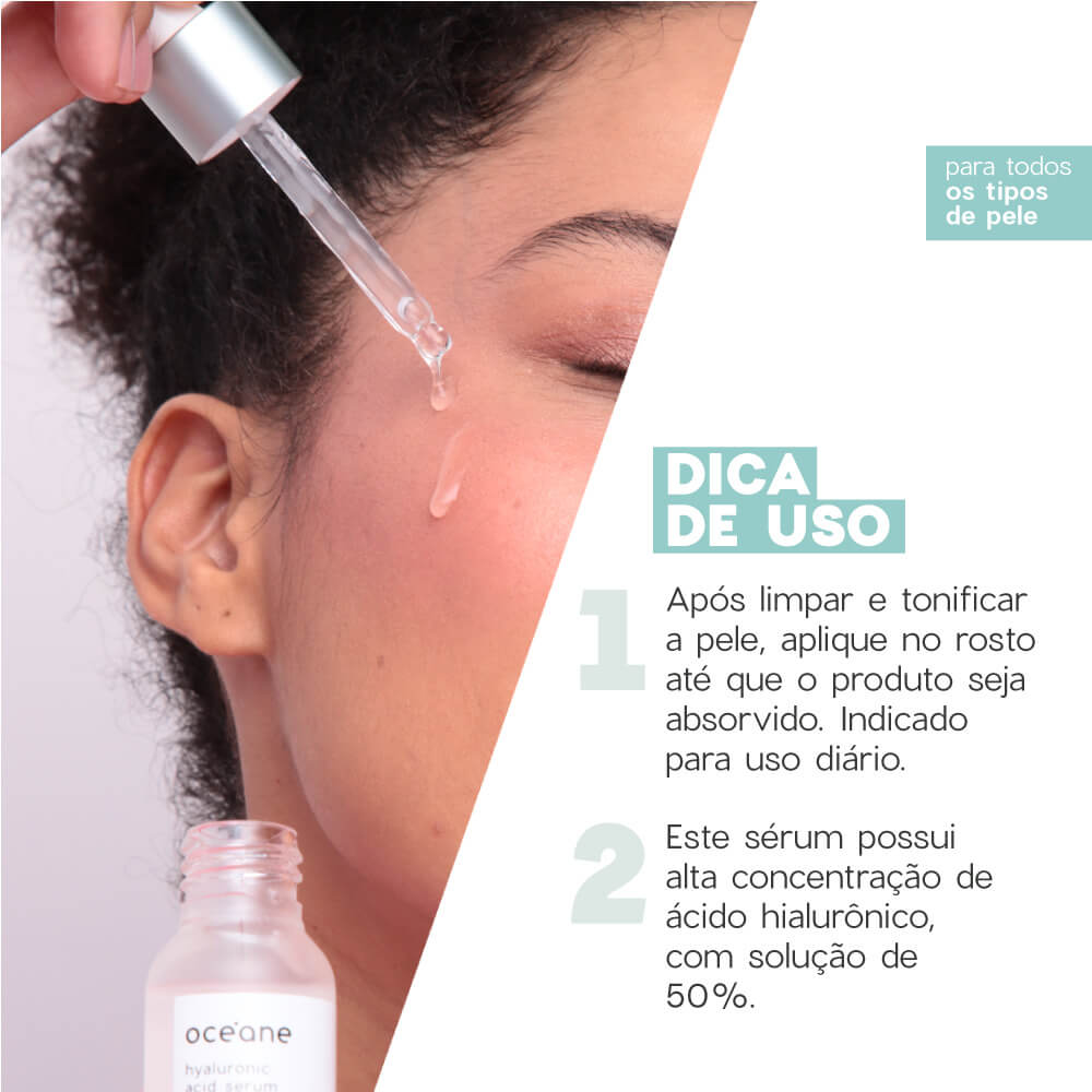 Kit Sérum Facial com Ácido Hialurônico + Hidratante Vitamina C (2 Produtos)