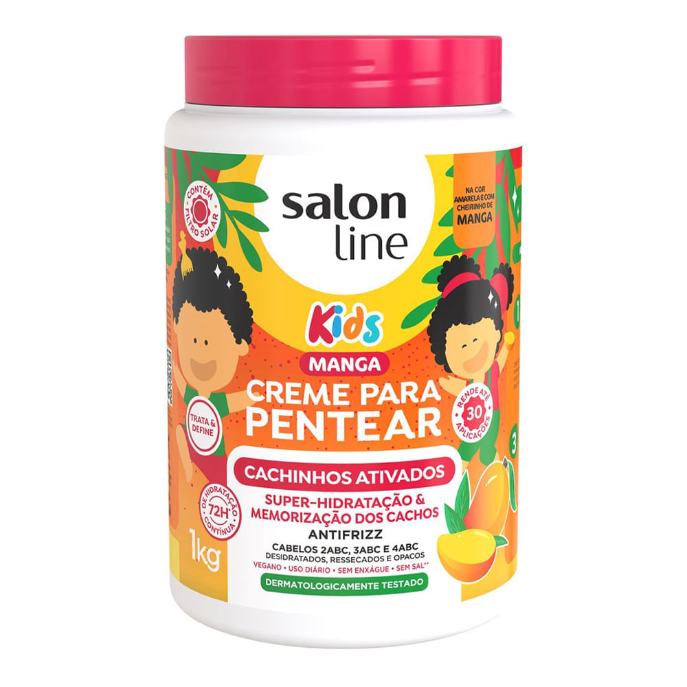 Creme De Pentear Kids Manga Cachinhos Ativados Salon Line 1kg