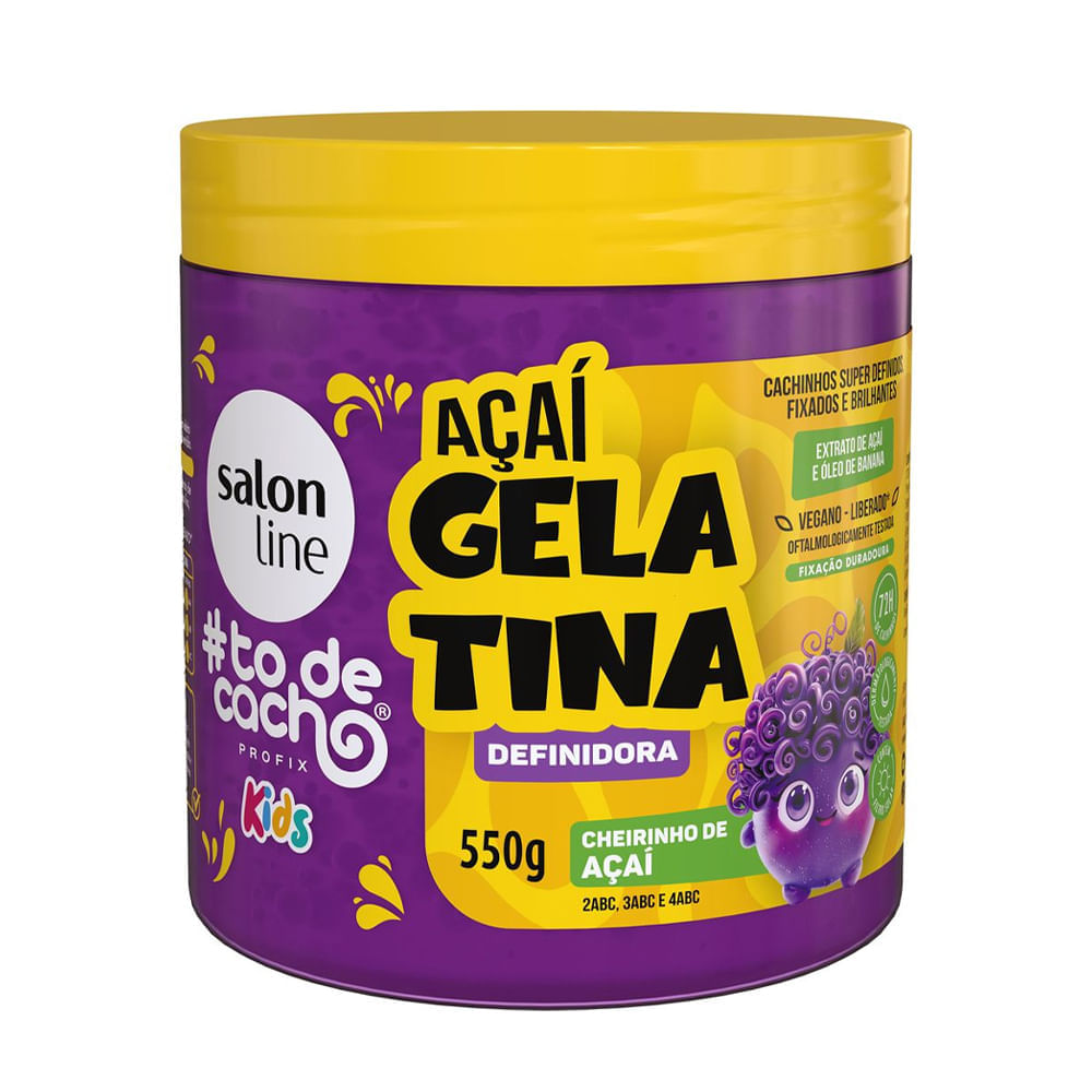 Gelatina Definidora Todecacho Kids Açai Salon Line 550g