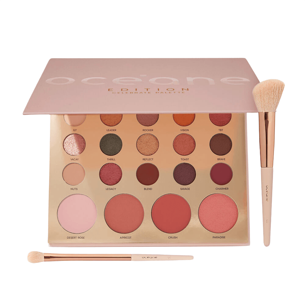 Kit Paleta Multifuncional Celebrate + Pincéis de Maquiagem