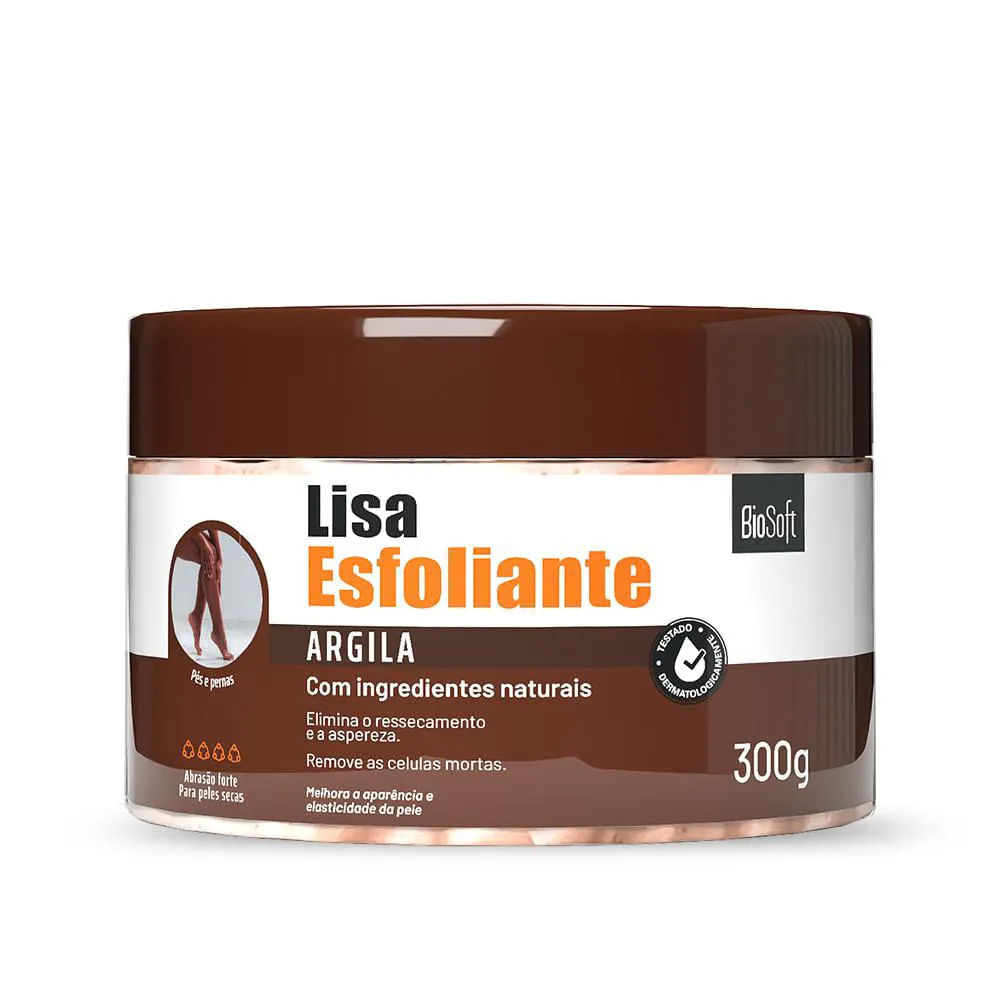 Creme Hidratante Esfoliante Argila Pés E Pernas Bio Soft 300g