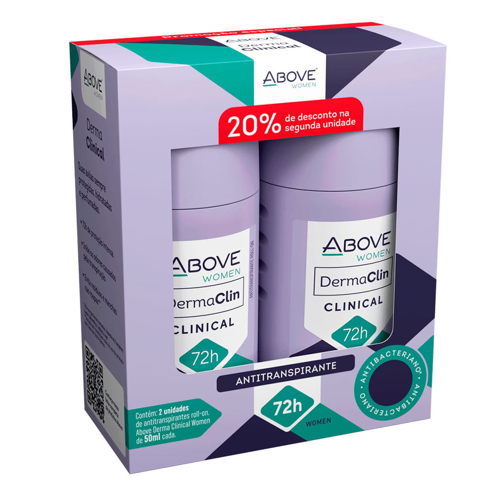 Kit 2 Desodorante Roll On Dermaclinical Women Above 50ml