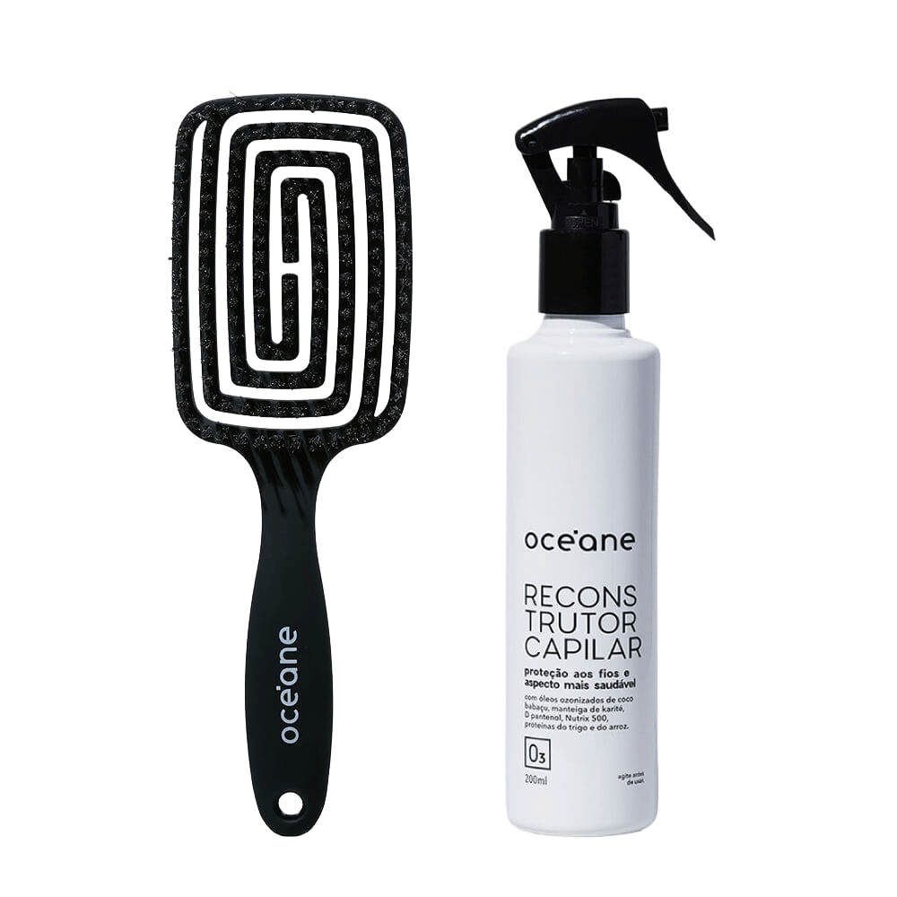 Kit Reconstrutor Capilar Escova De Cabelo