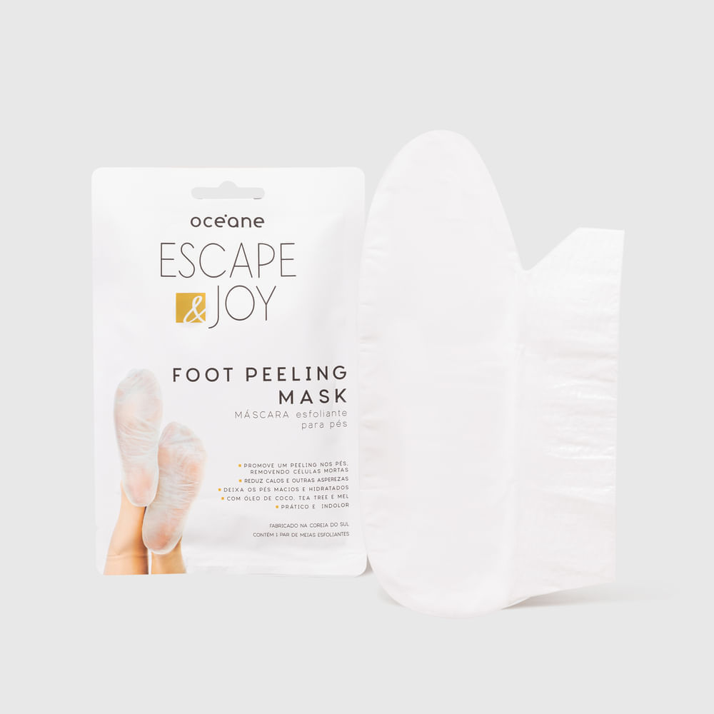 Kit Máscara Esfoliante para Pés com Óleo de Coco 2 Unidades