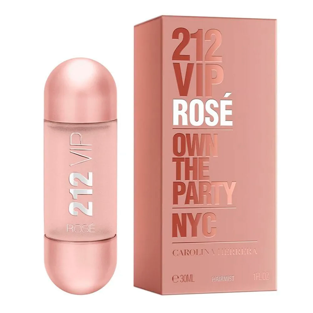 Perfume para Cabelo 212 VIP Rosé Hair Mist Carolina Herrera 30ml
