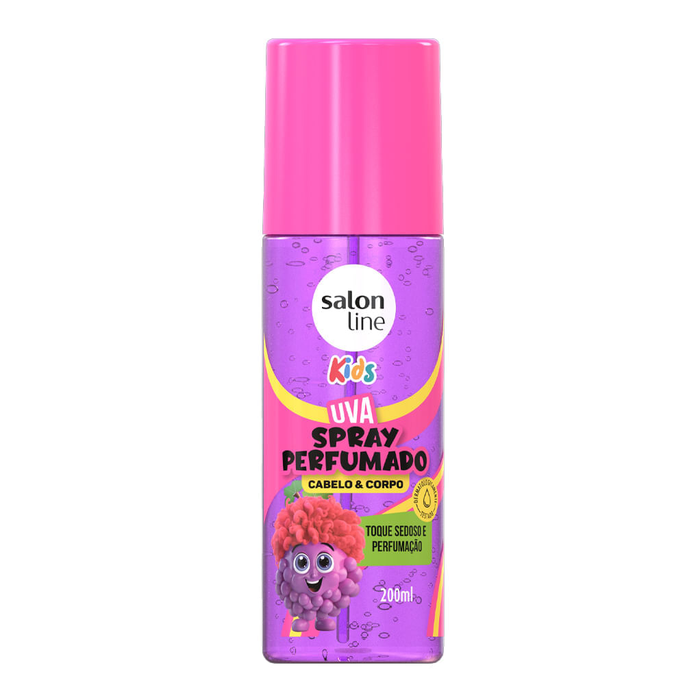 Spray Perfumado Kids Cabelo E Corpo Uva Salon Line 200ml