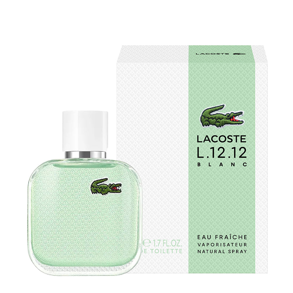 Perfume Masculino L.12.12 Blanc Eau Fraiche Lacoste Eau de Toilette 50ml