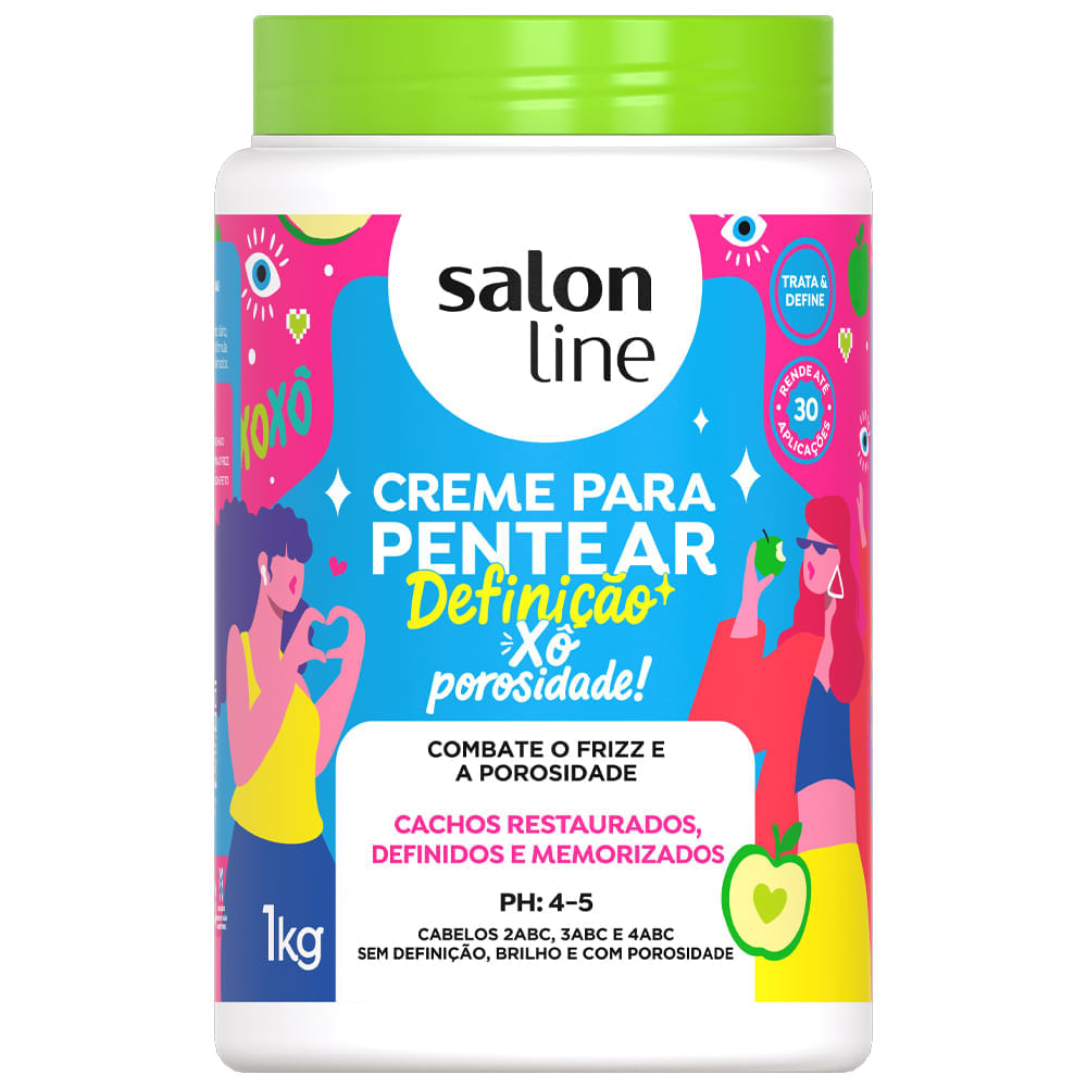Creme Para Pentear Xô Porosidade! Definição E Selagem Máxima Salon Line 1kg