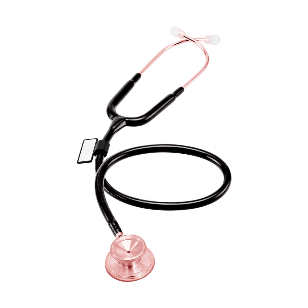 Estetoscópio Mdf 747 Xp Deluxe Duplo Rose Gold Black