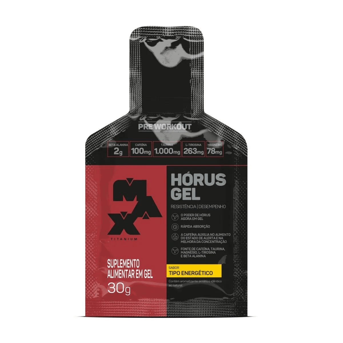 Gel Hórus Tipo Energético  Max Titanium  10 Unidades