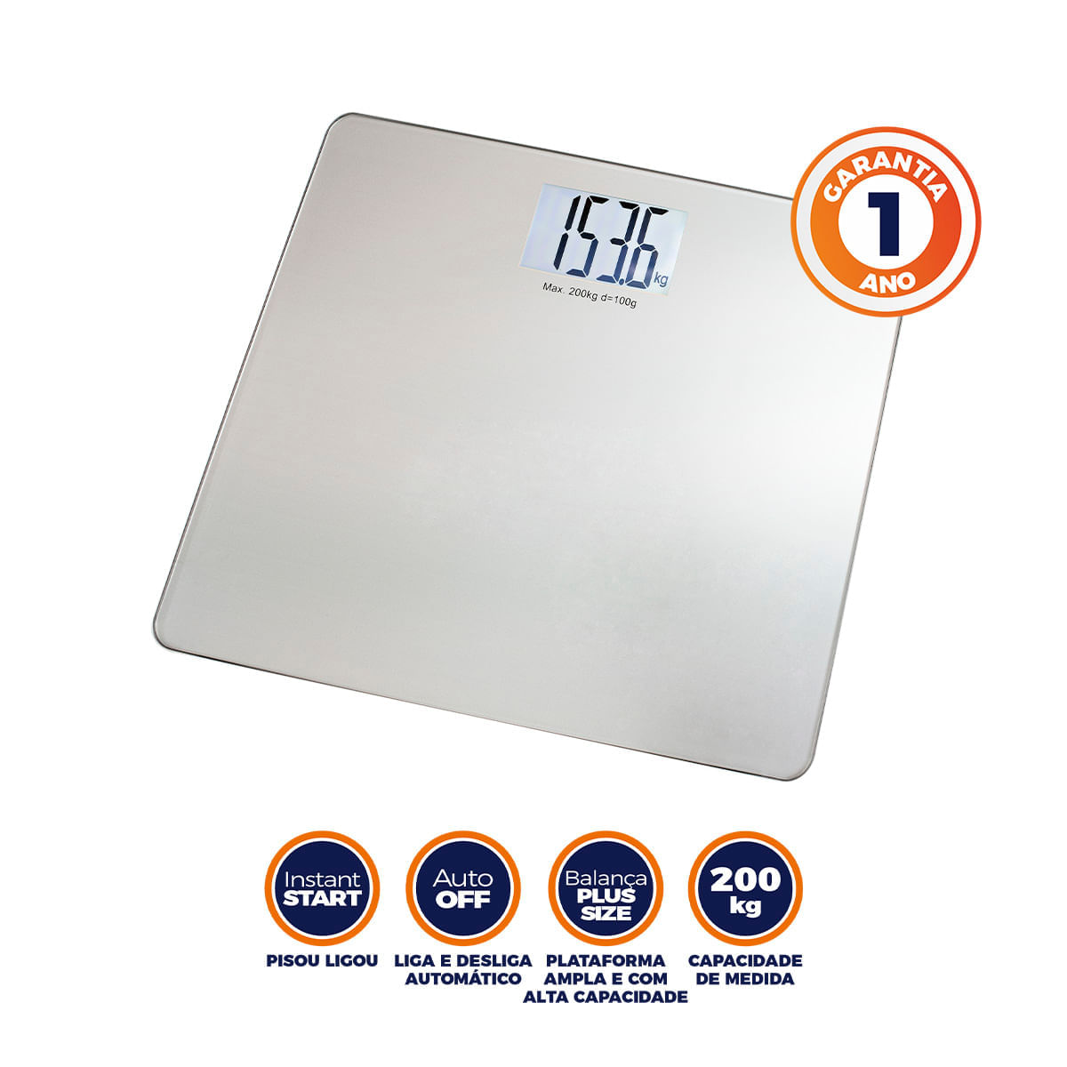 Balança Corporal Digital Plus Size Incoterm